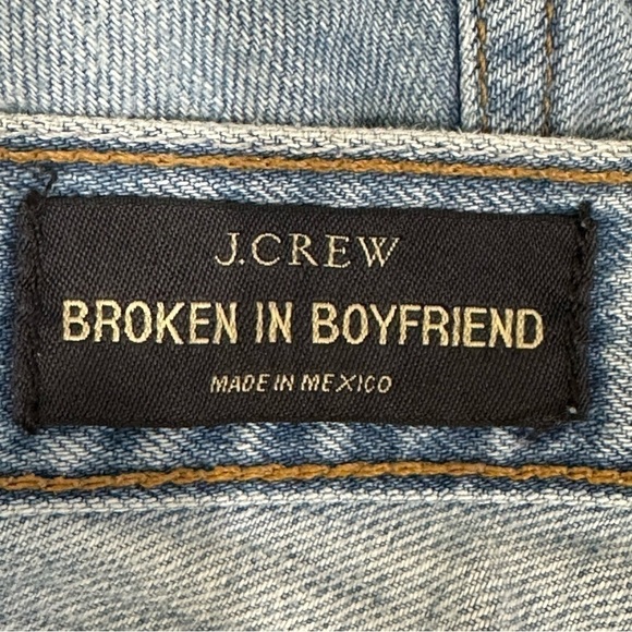 Jcrew Broken In Boyfriend Jeans Patch Distressed Denim - Picture 4 of 7